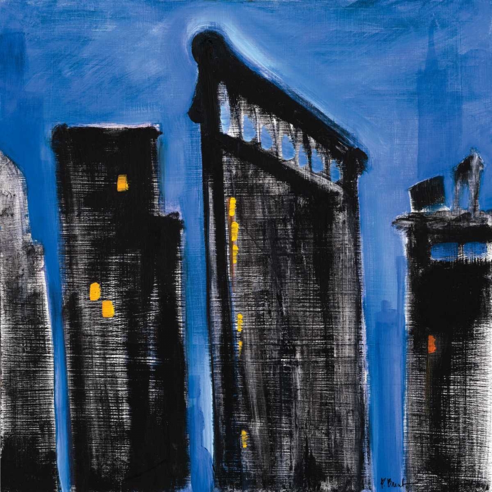 Wall Art Painting id:4198, Name: Blue Cityscape, Artist: Brent, Paul
