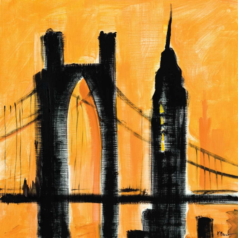 Wall Art Painting id:4199, Name: Amber Cityscape, Artist: Brent, Paul