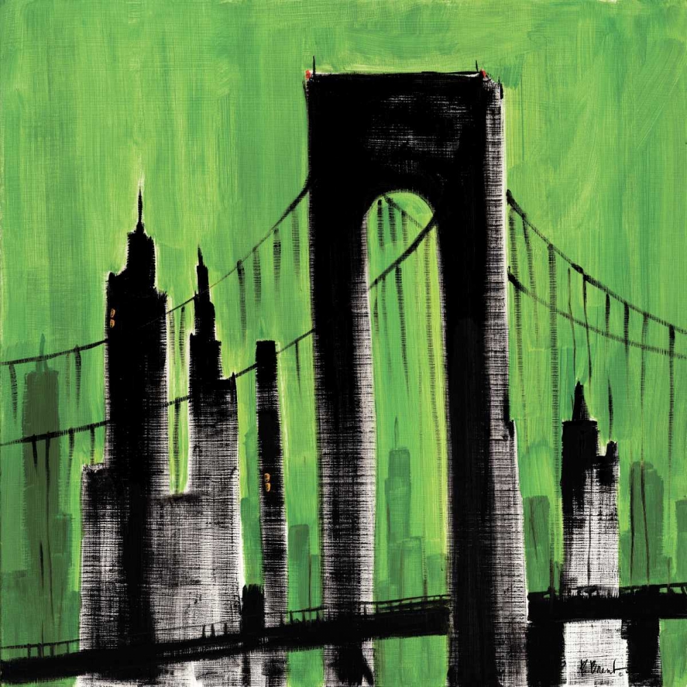 Wall Art Painting id:4200, Name: Green Cityscape, Artist: Brent, Paul