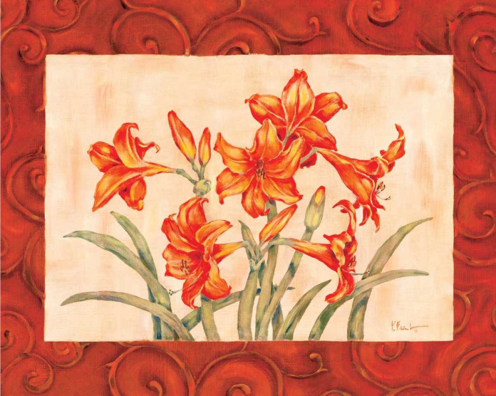 Wall Art Painting id:4212, Name: Linen Scroll Tulip, Artist: Brent, Paul