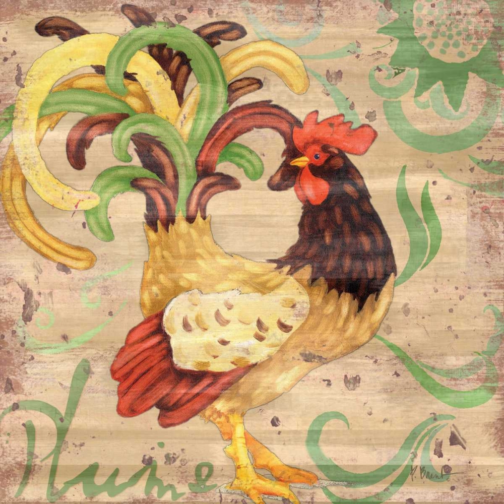 Wall Art Painting id:4342, Name: Royale Rooster III, Artist: Brent, Paul