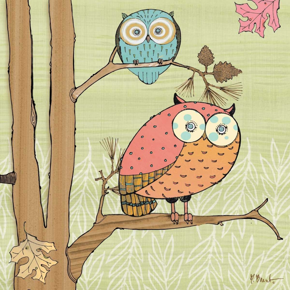 Wall Art Painting id:4420, Name: Pastel Owls I, Artist: Brent, Paul