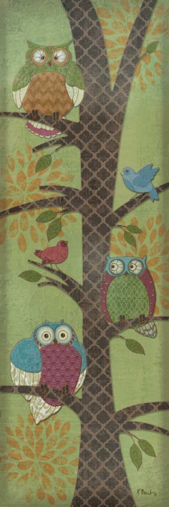 Wall Art Painting id:9346, Name: Fantasy Owls Panel I, Artist: Brent, Paul