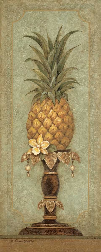Wall Art Painting id:4702, Name: Pineapple and Pearls II, Artist: Gladding, Pamela