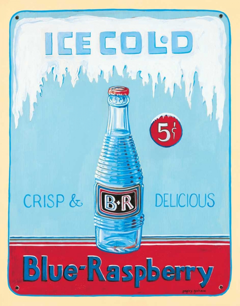 Wall Art Painting id:5022, Name: Blue Raspberry, Artist: Gorham, Gregory