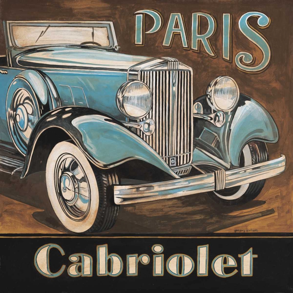Wall Art Painting id:5058, Name: Paris Cabriolet, Artist: Gorham, Gregory