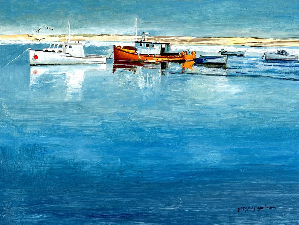 Wall Art Painting id:219254, Name: Winter Harbor, Artist: Gorham, Gregory