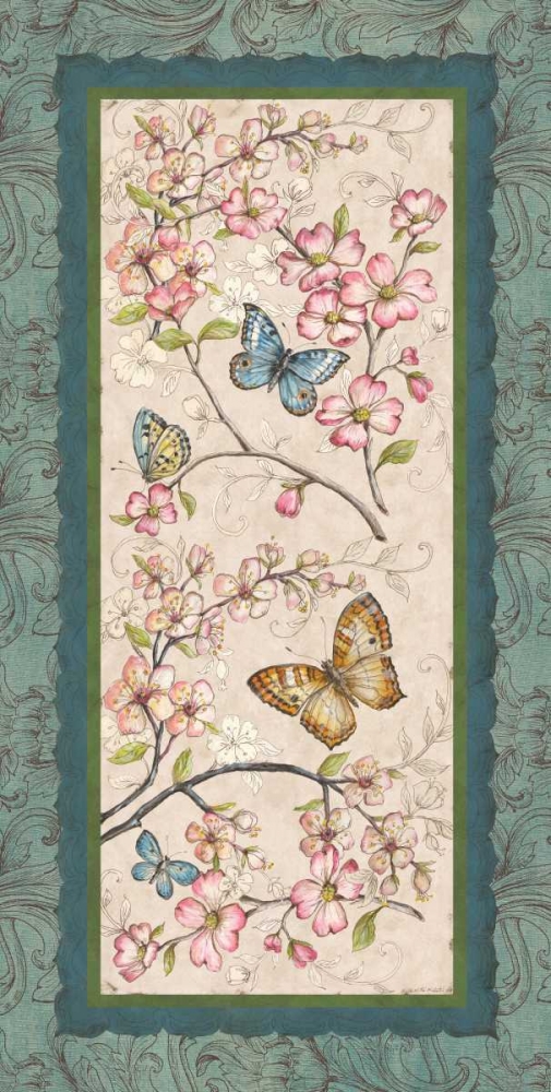 Wall Art Painting id:144818, Name: Le Jardin Butterfly Panel I, Artist: McRostie, Kate