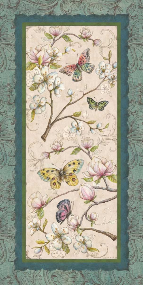 Wall Art Painting id:144819, Name: Le Jardin Butterfly Panel II, Artist: McRostie, Kate