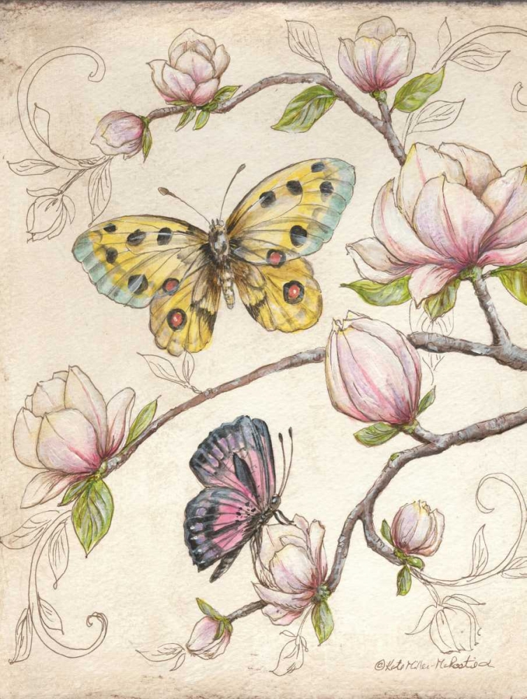 Wall Art Painting id:144894, Name: Le Jardin Butterfly V, Artist: McRostie, Kate