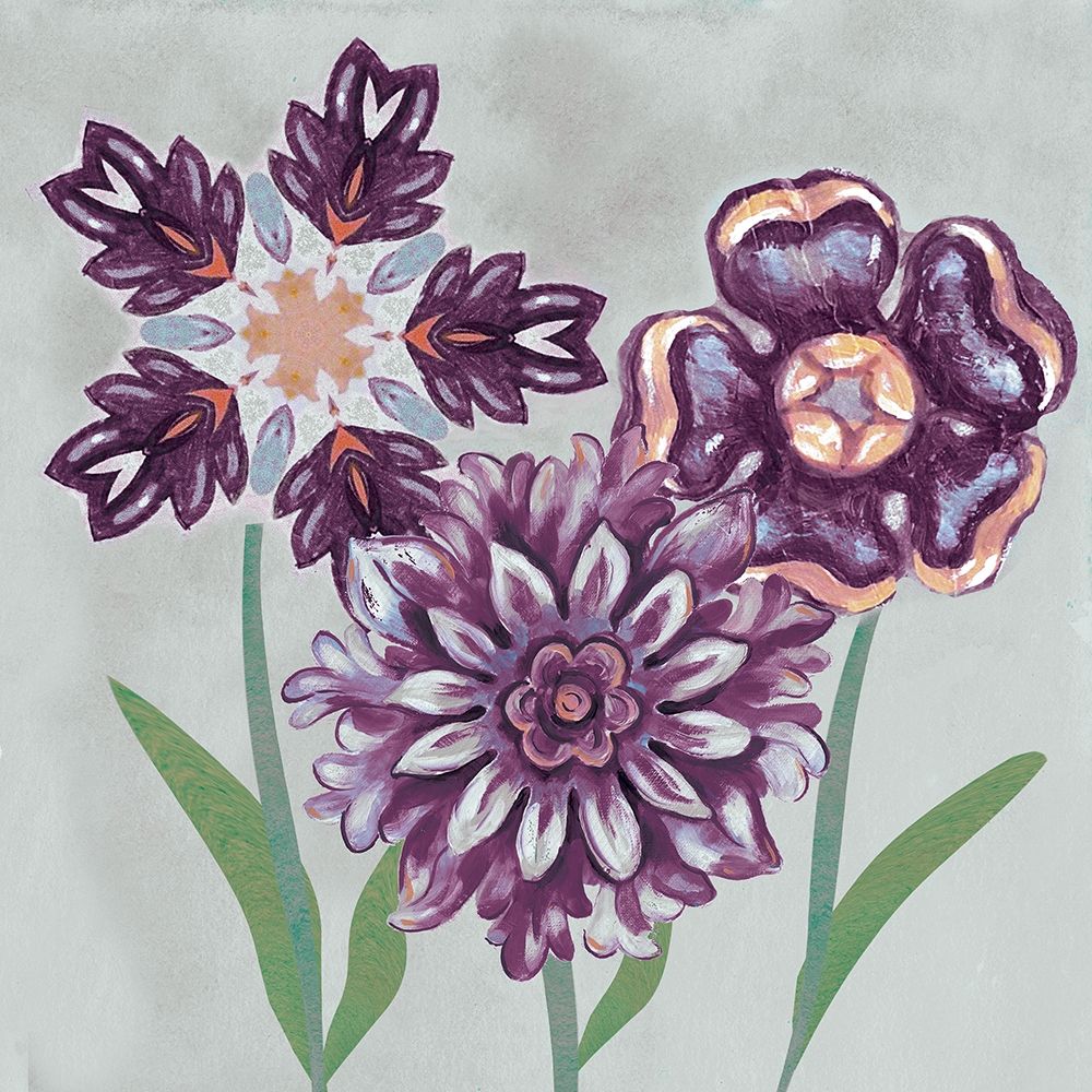 Wall Art Painting id:219310, Name: Posies In Purple II, Artist: Ferry, Margaret