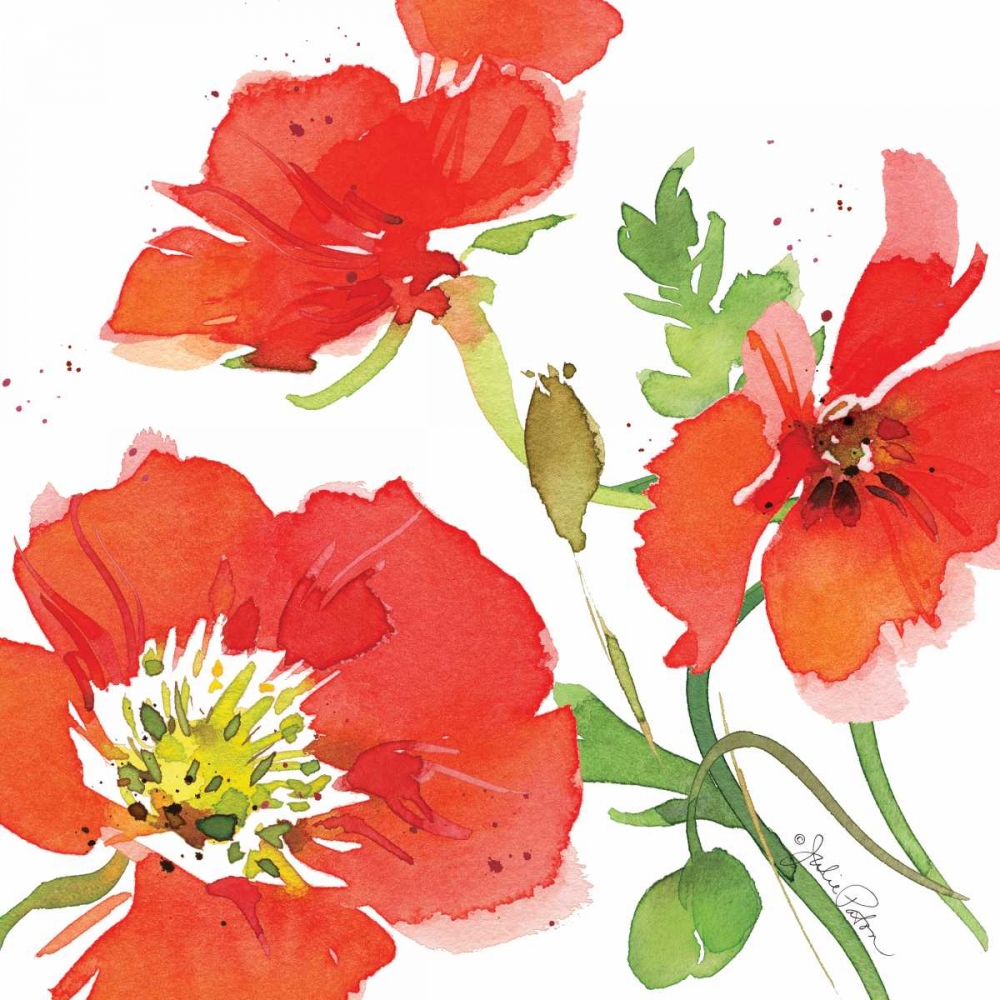 Wall Art Painting id:63717, Name: Red Poppies I, Artist: Paton, Julie