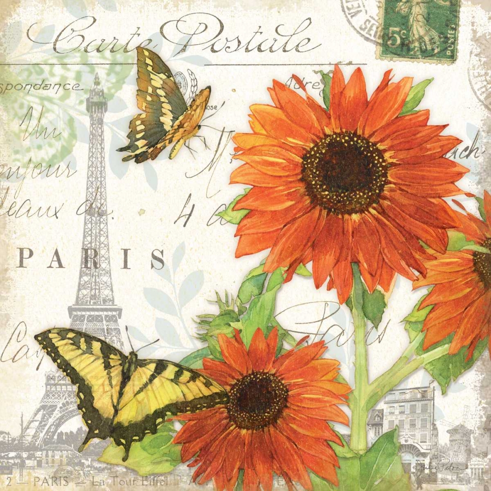 Wall Art Painting id:145094, Name: Carte Postale Sunflowers I, Artist: Paton, Julie