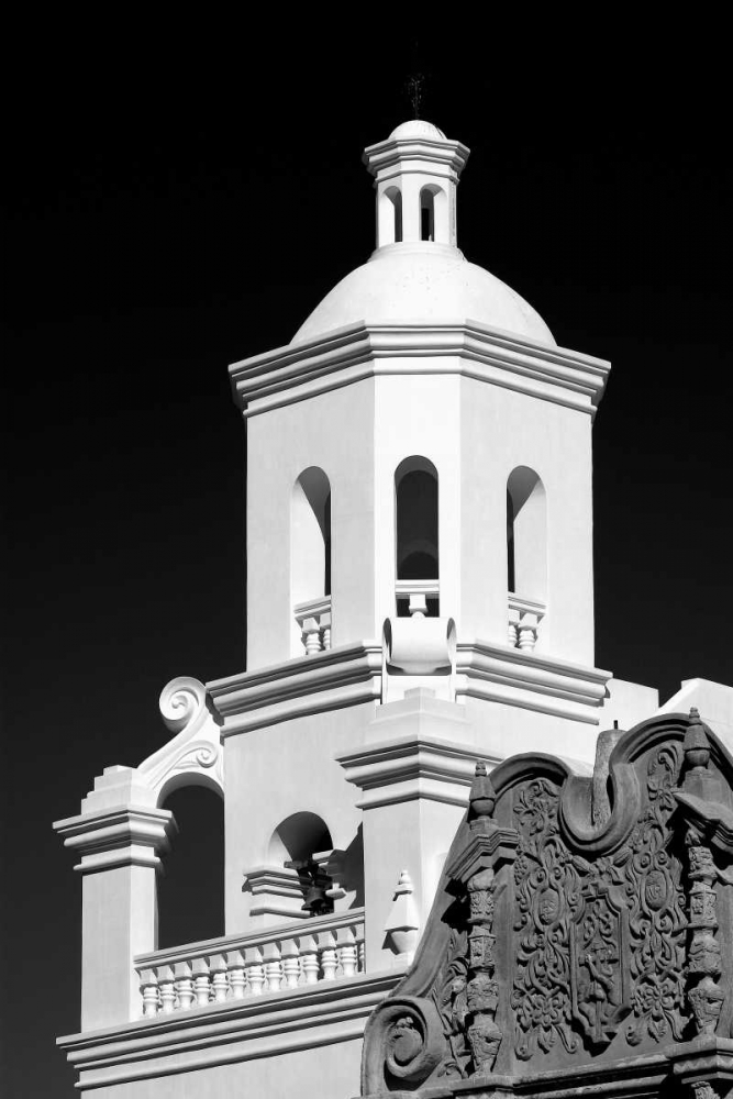 Wall Art Painting id:29710, Name: West Bell Tower BW, Artist: Taylor, Douglas