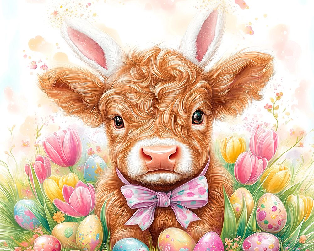 Art Print: Easter Cow