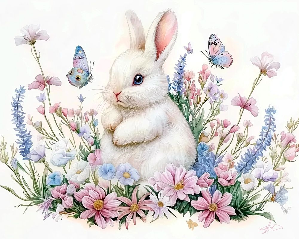 Art Print: Flower Bunny