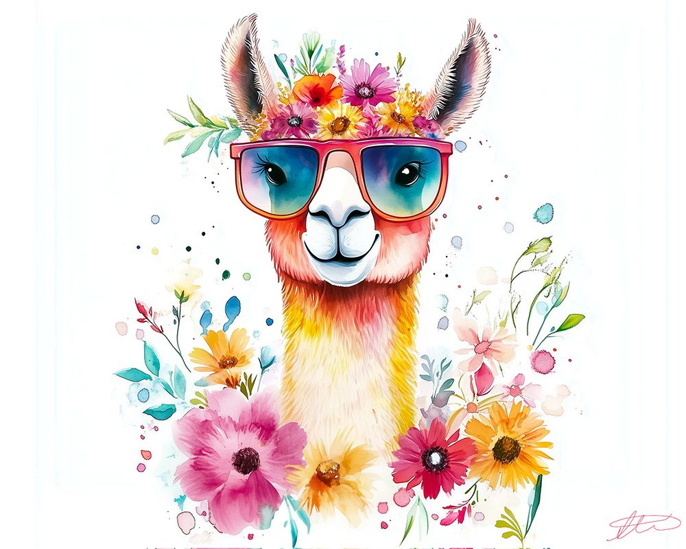 Art Print: Flower Lama