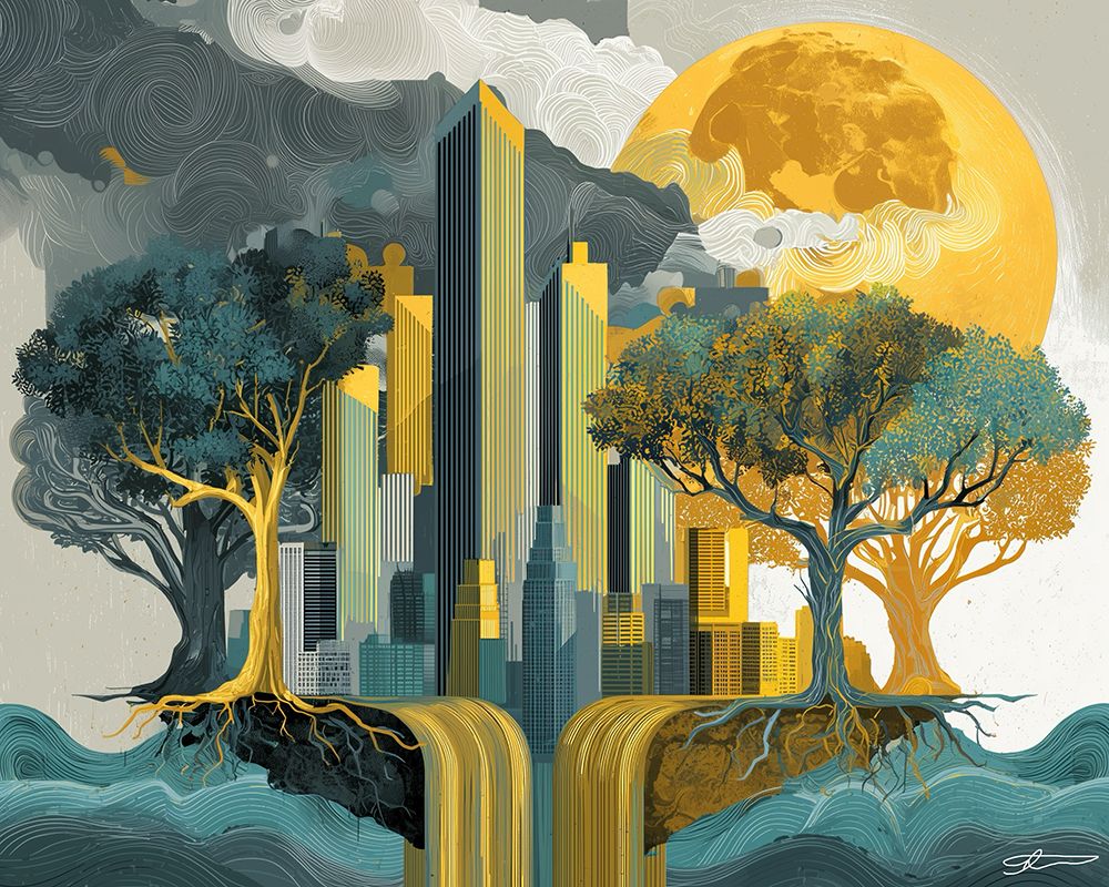 Art Print: City Fall