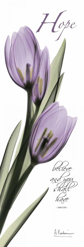 Wall Art Painting id:22131, Name: Tulips in Purple - Hope, Artist: Koetsier, Albert