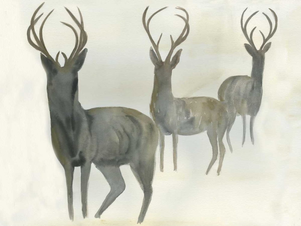 Wall Art Painting id:86209, Name: Deer Trio, Artist: Dyer, Beverly