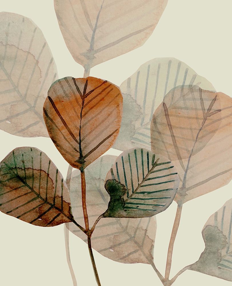 Wall Art Painting id:199704, Name: Brown Leaves 1, Artist: Boho Hue Studio