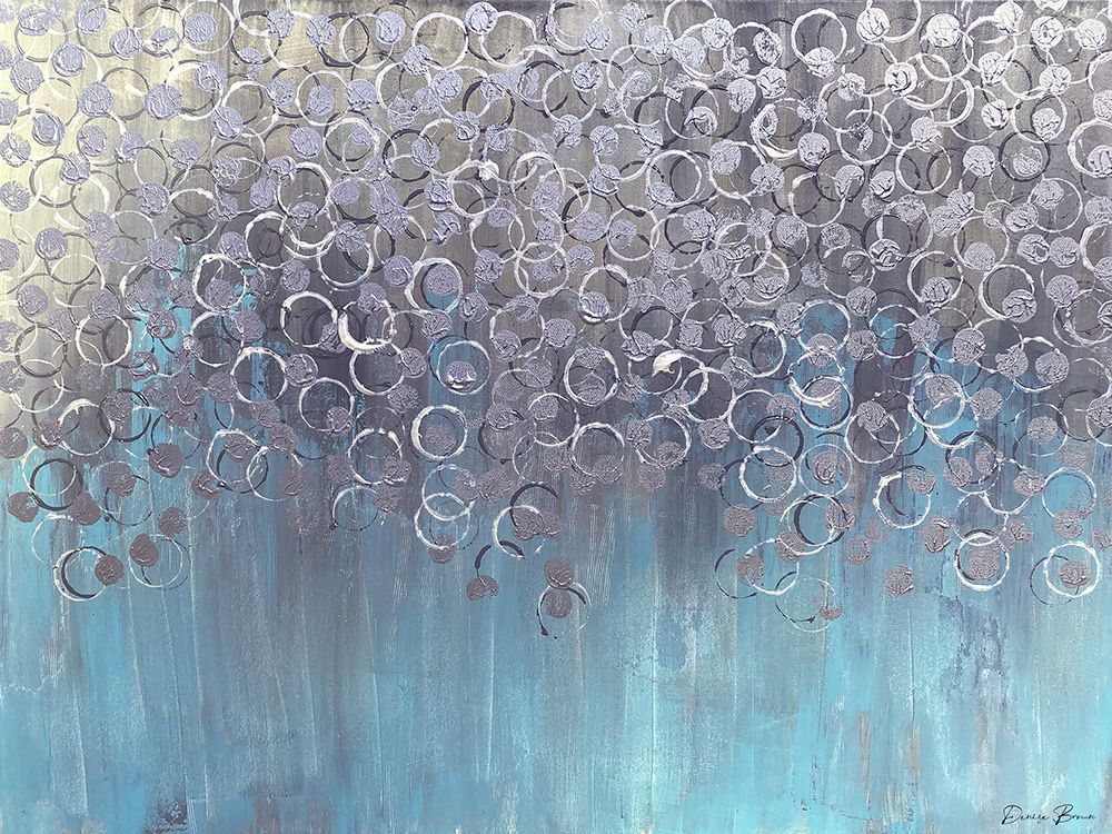 Wall Art Painting id:703046, Name: Raining On Aqua V2, Artist: Brown, Denise