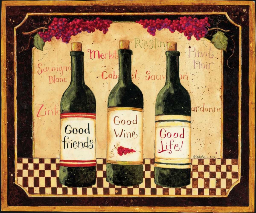 Wall Art Painting id:57104, Name: Good Wine, Artist: DiPaolo, Dan