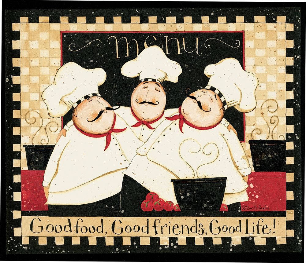 Wall Art Painting id:250405, Name: Good Food Good Friends 2, Artist: DiPaolo, Dan