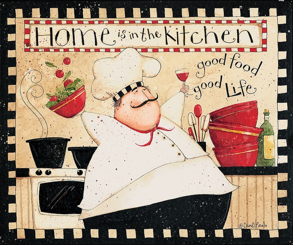 Wall Art Painting id:250419, Name: Home Is In The Kitchen, Artist: DiPaolo, Dan