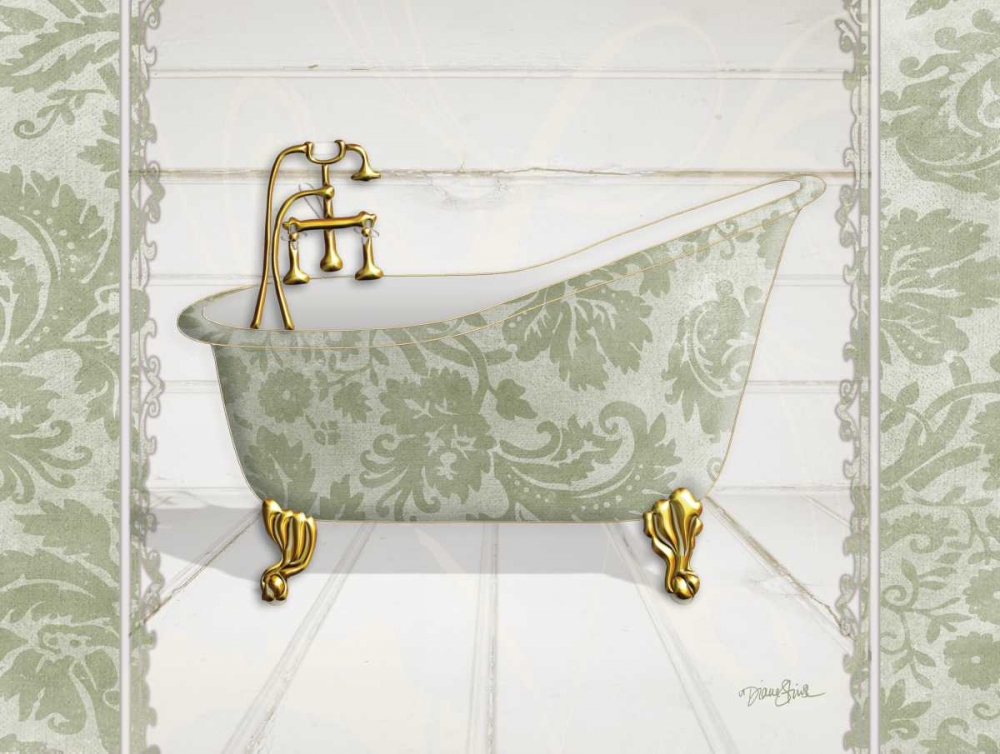 Wall Art Painting id:75101, Name: Damask Tub 1, Artist: Stimson, Diane