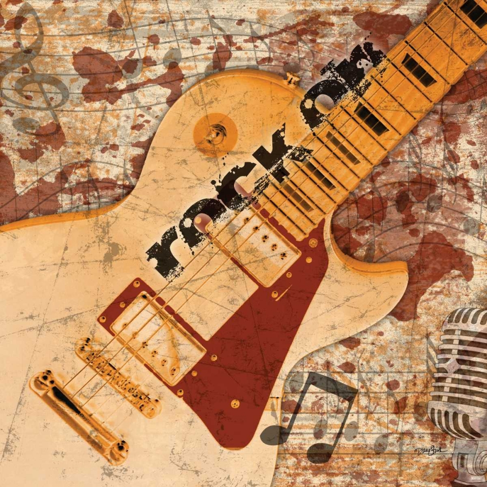 Wall Art Painting id:75445, Name: Guitar Rock 1, Artist: Stimson, Diane