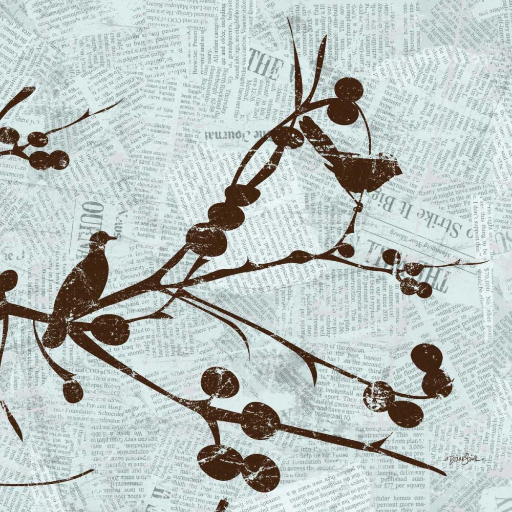 Wall Art Painting id:75493, Name: Bird Branches 2, Artist: Stimson, Diane