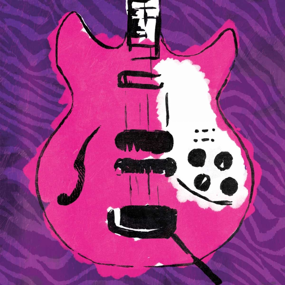 Wall Art Painting id:151770, Name: Girly Guitar Zoom Mate, Artist: Rodriquez Jr, Enrique