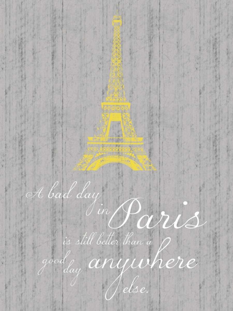 Wall Art Painting id:75841, Name: Paris Quote Gray, Artist: Gibbons, Lauren