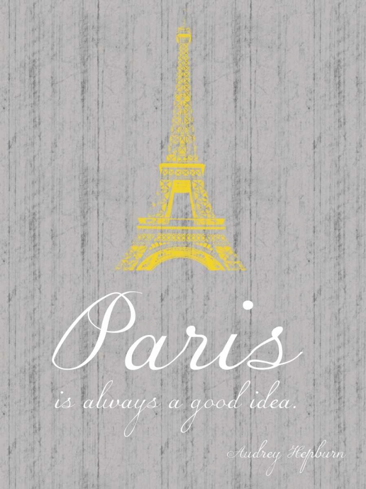 Wall Art Painting id:75842, Name: Paris Quote Gray 2, Artist: Gibbons, Lauren