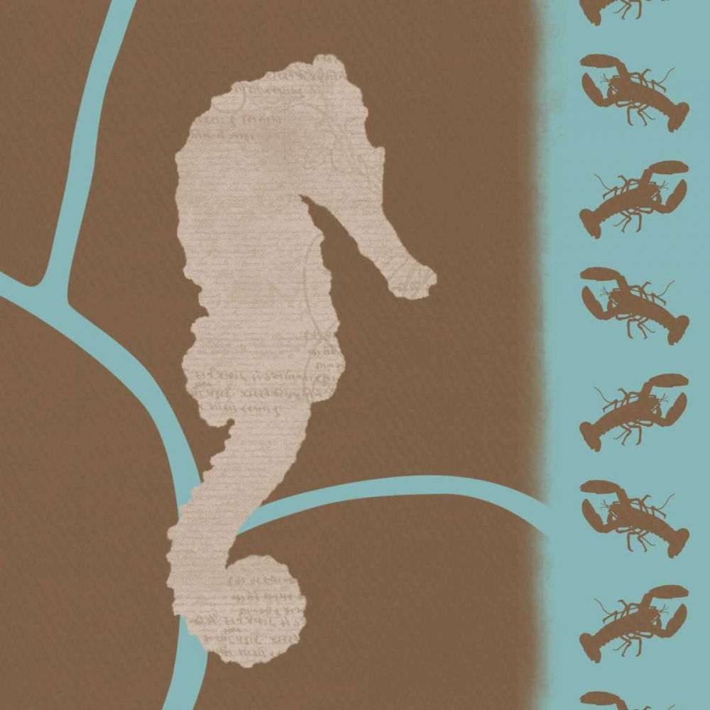 Wall Art Painting id:75974, Name: Sea Horse Pattern, Artist: Gibbons, Lauren