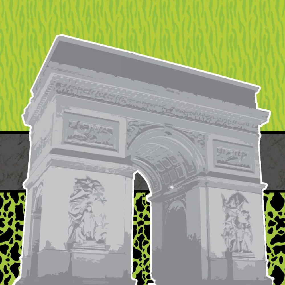 Wall Art Painting id:76168, Name: Eiffel Tween Green 2, Artist: Gibbons, Lauren