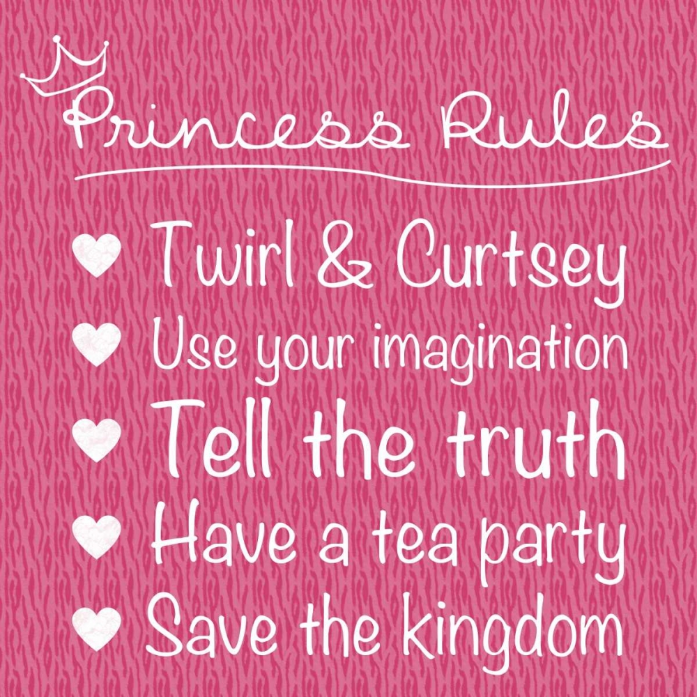 Wall Art Painting id:76276, Name: Princess Rules, Artist: Gibbons, Lauren