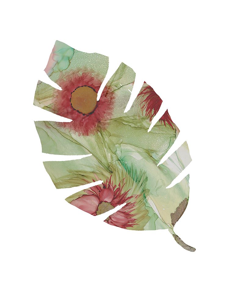 Wall Art Painting id:671887, Name: Emerald Blossoms Vibrant Alcohol Ink Leaf, Artist: Frost, Julia