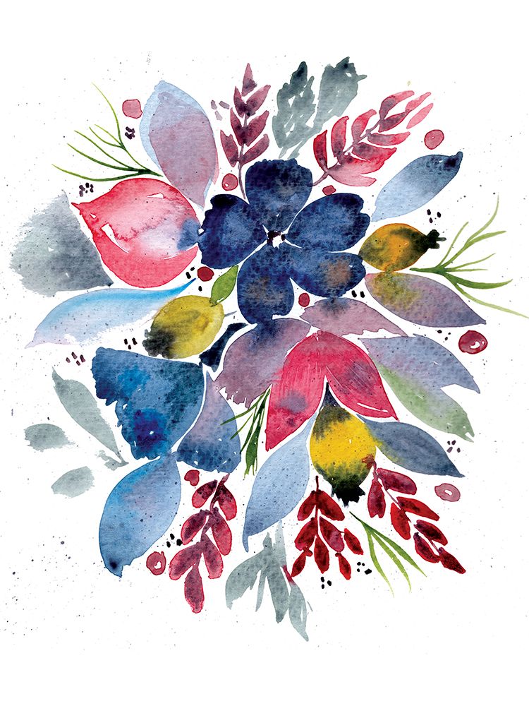 Wall Art Painting id:655454, Name: Watercolor Bouquet 1, Artist: Frost, Julia