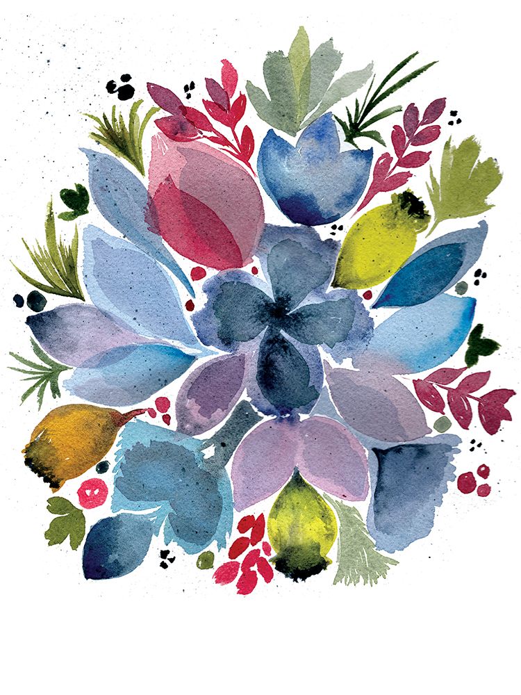 Wall Art Painting id:655455, Name: Watercolor Bouquet 2, Artist: Frost, Julia