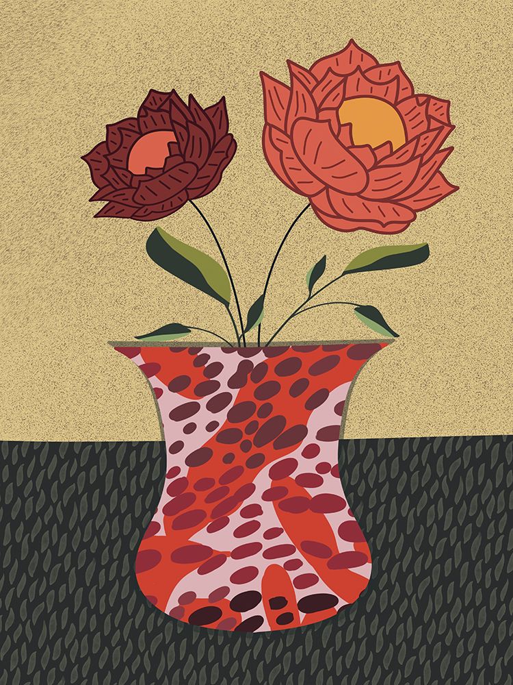 Wall Art Painting id:671907, Name: Animal Print Vase 2, Artist: Frost, Julia