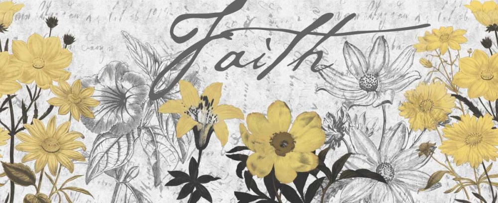 Wall Art Painting id:25593, Name: Floral Faith YG nobutterflies, Artist: Grey, Jace