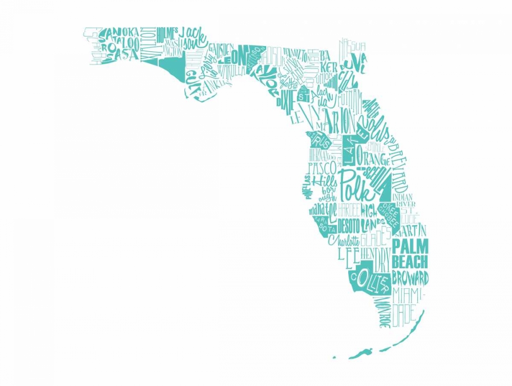 Wall Art Painting id:37529, Name: Florida Turquoise, Artist: Grey, Jace