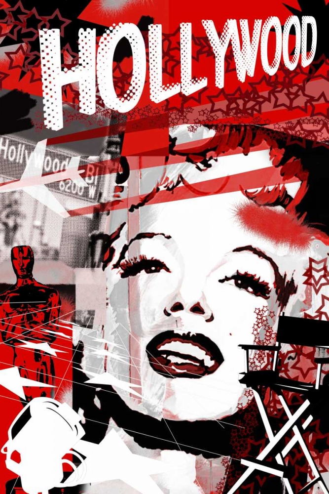 Wall Art Painting id:21784, Name: Marilyn Red Hollywood, Artist: Grey, Jace