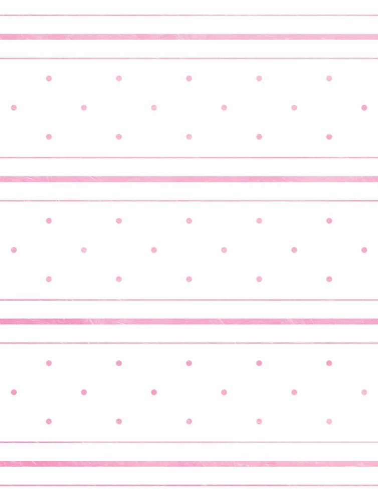 Art Print: Pink Lines and dots