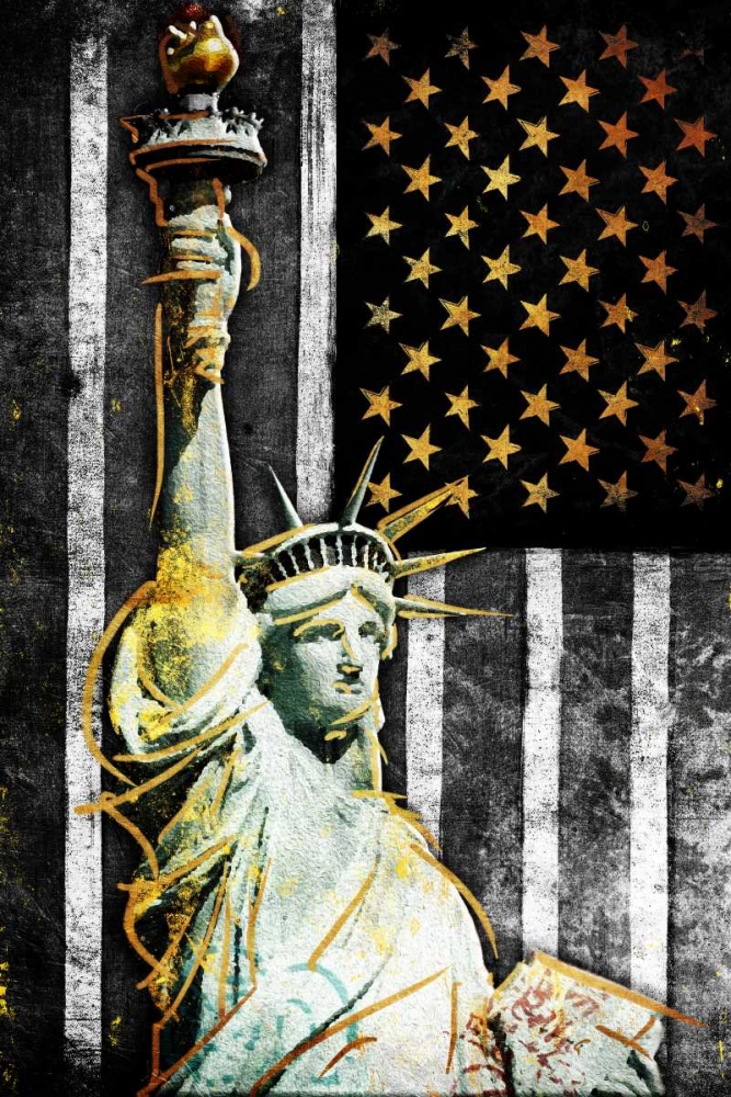 Wall Art Painting id:161455, Name: Statue Of Real America, Artist: Grey, Jace