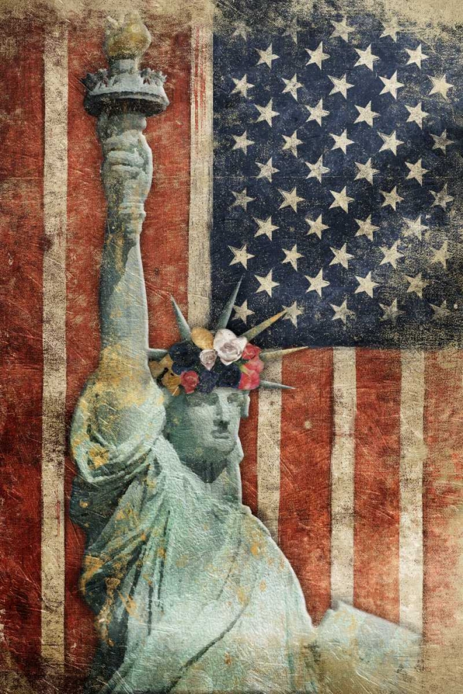 Wall Art Painting id:161453, Name: Statue Of America, Artist: Grey, Jace