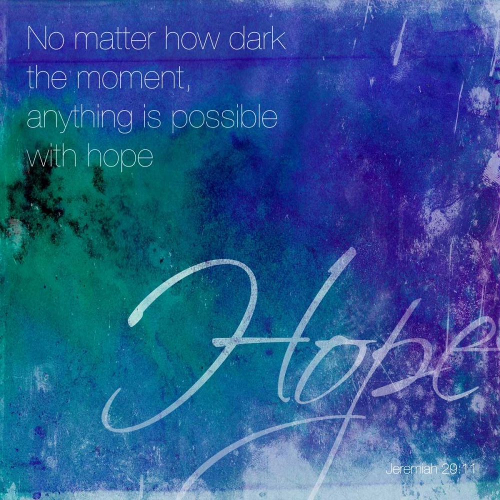 Wall Art Painting id:26706, Name: Watercolor Hope Quoted, Artist: Grey, Jace