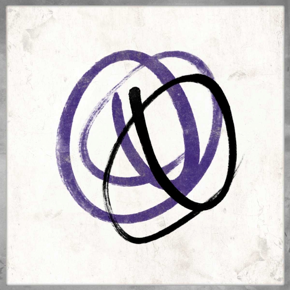 Wall Art Painting id:86588, Name: Abstract Circle Mate Purple, Artist: Grey, Jace